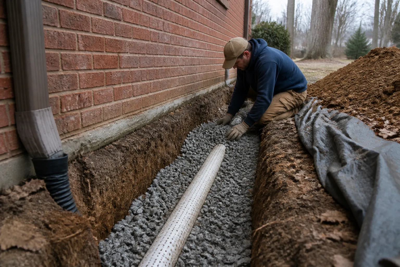French Drain Installation